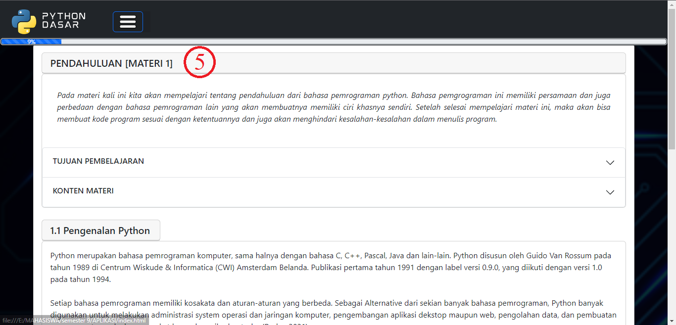 Petunjuk Progress